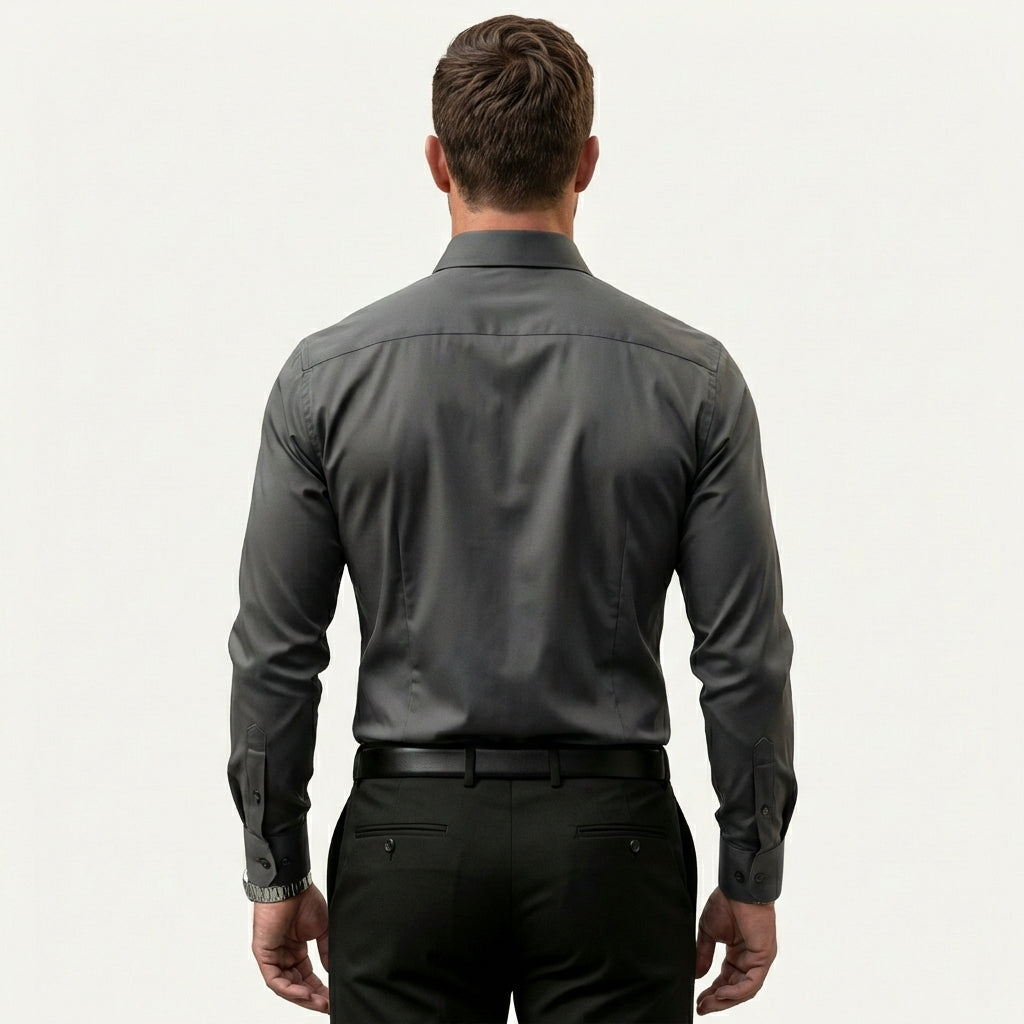 Men’s Long Sleeve Dress Shirt – Classic Collar Smart Style