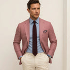 Men’s Tailored Blazer – Formal Suit Jacket for Business Wear Pink