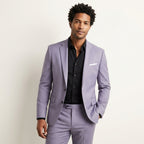 Men’s 2-Piece Slim Fit Suit – Tailored Business & Evening Formal Set Gray