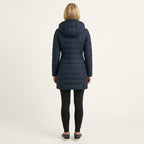 Women’s Quilted Hooded Puffer Coat – Mid-Length Winter Style