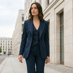 Women’s 3-Piece Suit Set – Blazer, Vest & Slim Fit Trousers