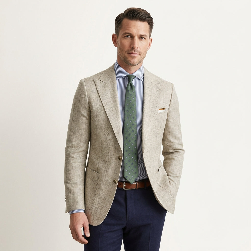 Men’s Lightweight Tailored Blazer – Smart Jacket for Work & Evening Gray