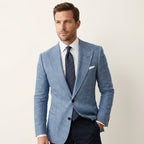 Men’s Lightweight Tailored Blazer – Smart Jacket for Work & Evening Light Blue