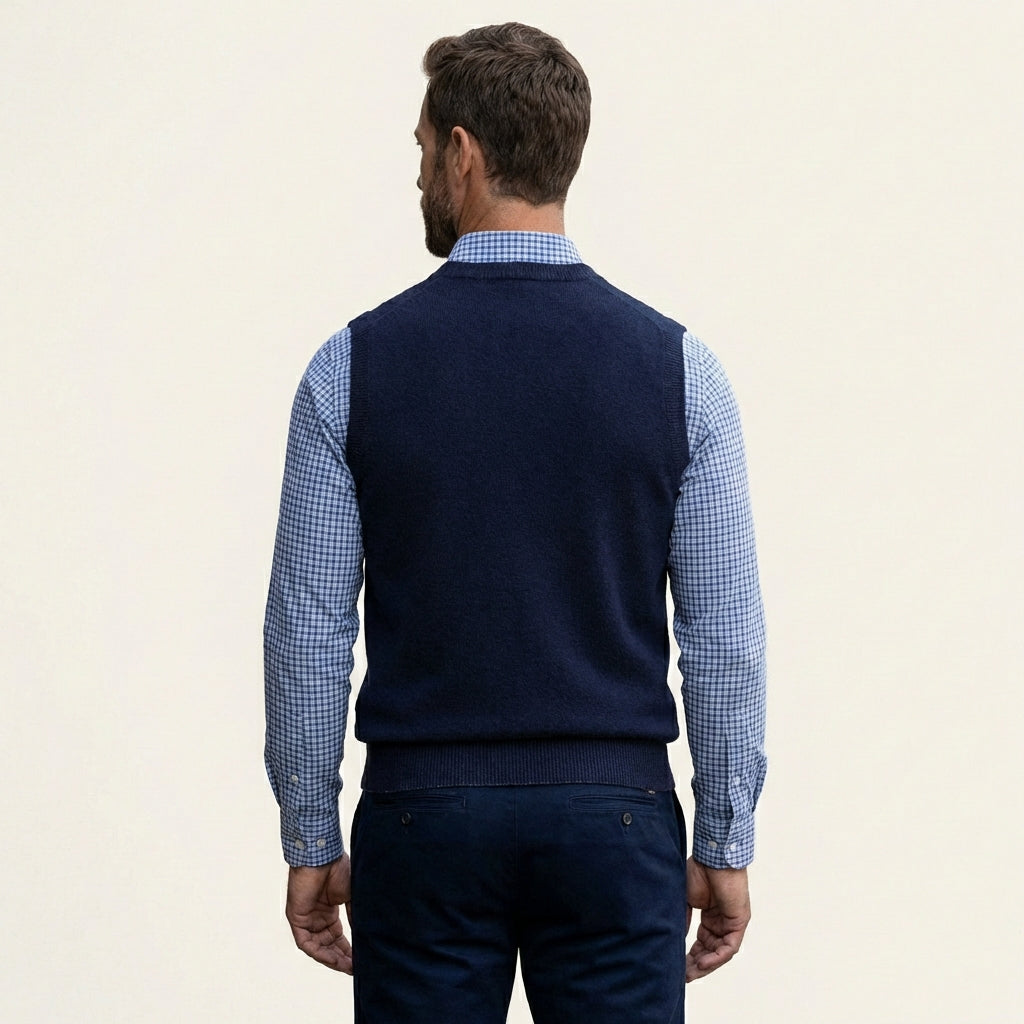 Men’s Sleeveless Sweater Vest – Lightweight Knit Layer