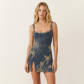 Women’s Shimmer Mini Dress – Sleeveless Sparkle Party Style