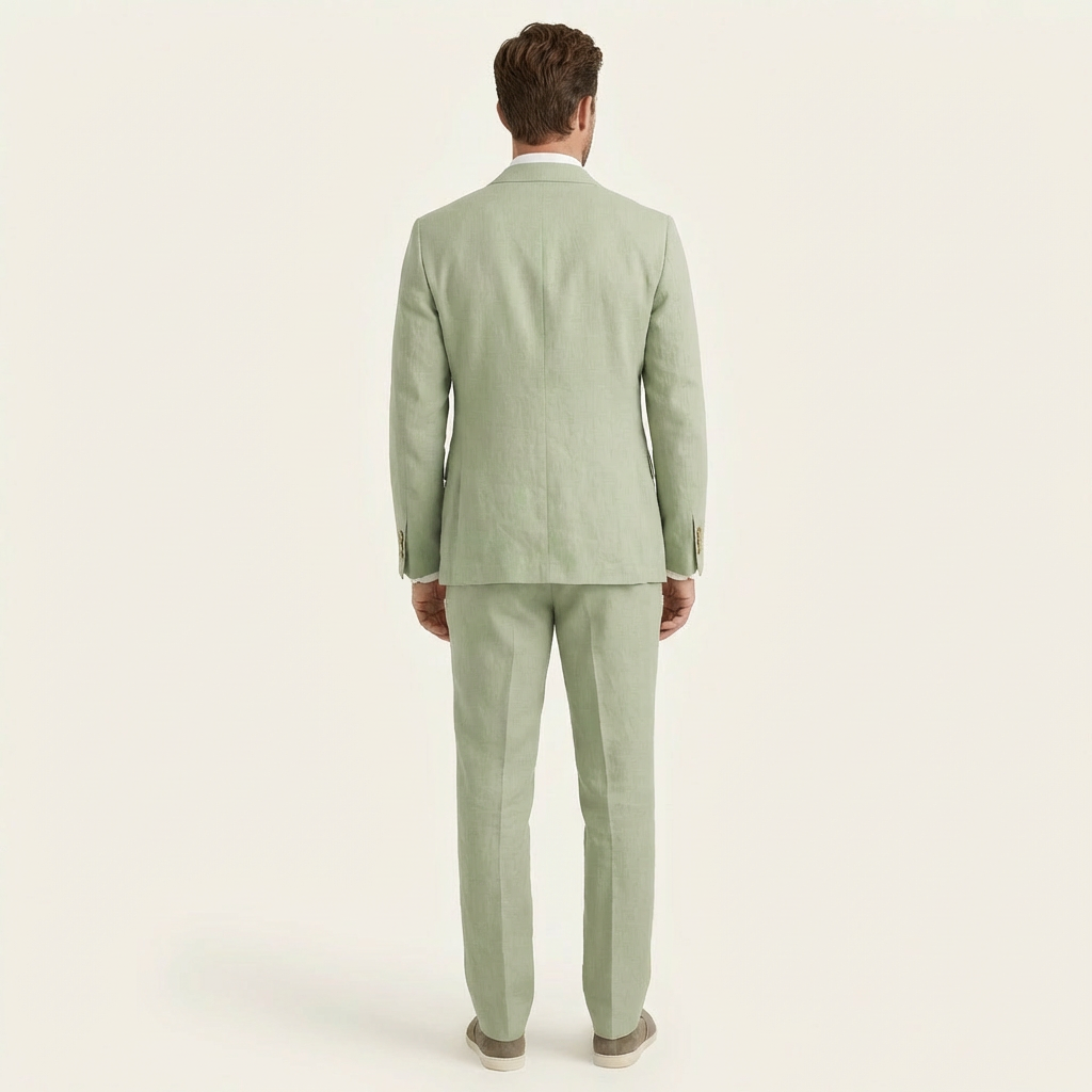 Men’s Linen 2-Piece Suit – Lightweight Summer Blazer & Trousers