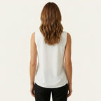 Women’s Sleeveless Formal Top – Draped Tailored Silhouette