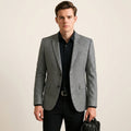 Men's Wrinkle-Resistant Lightweight Sport Coat – Tailored Fit Casual Spring Blazer Gray