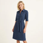 Women’s Casual Midi Dress – Flattering Fit for Work & Evening Light Blue