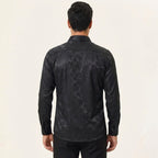 Men’s Gloss Finish Dress Shirt – Elegant Long Sleeve Formal Wear