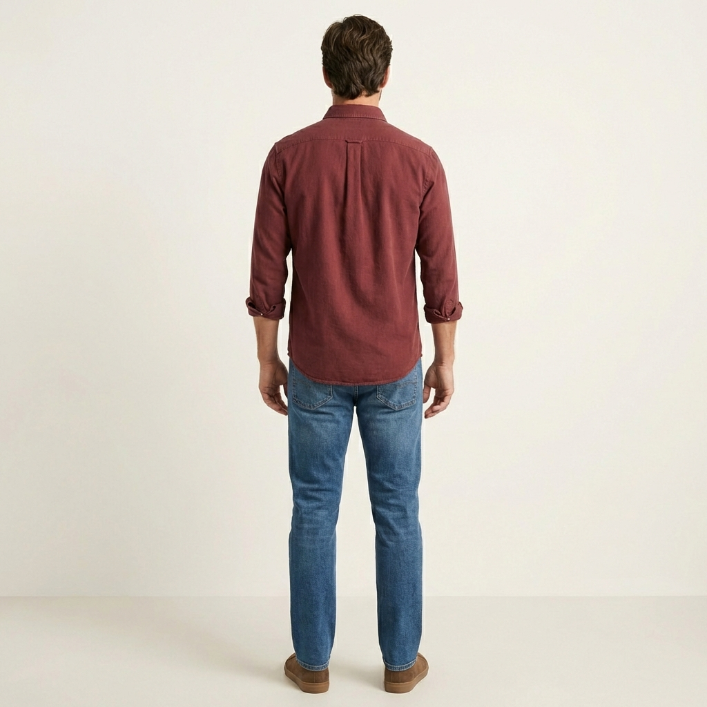 Men’s Solid Color Business Dress Shirt – Long Sleeve