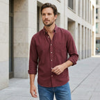 Men’s Solid Color Business Dress Shirt – Long Sleeve