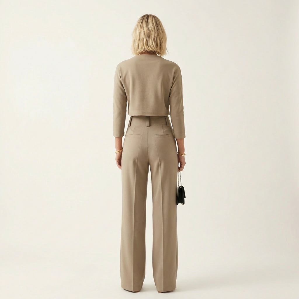 Women’s Matching Top & Trousers Set – Modern Tailored Look