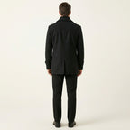 Men’s Elegant Long Winter Overcoat – Button Front Design