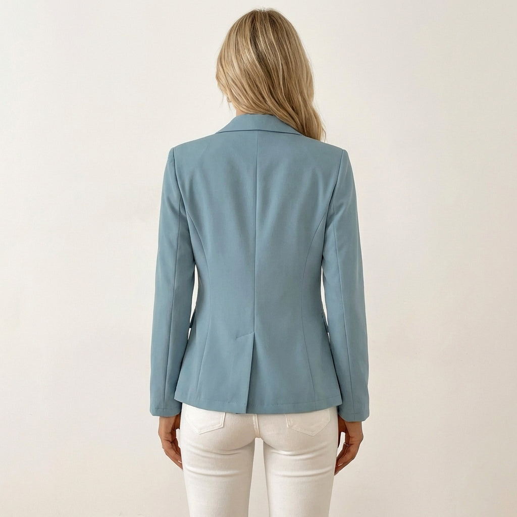 Women’s Lightweight Fitted Blazer – Spring Tailored Jacket