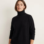 Women’s Cashmere Turtleneck Sweater – Premium Knitwear Black