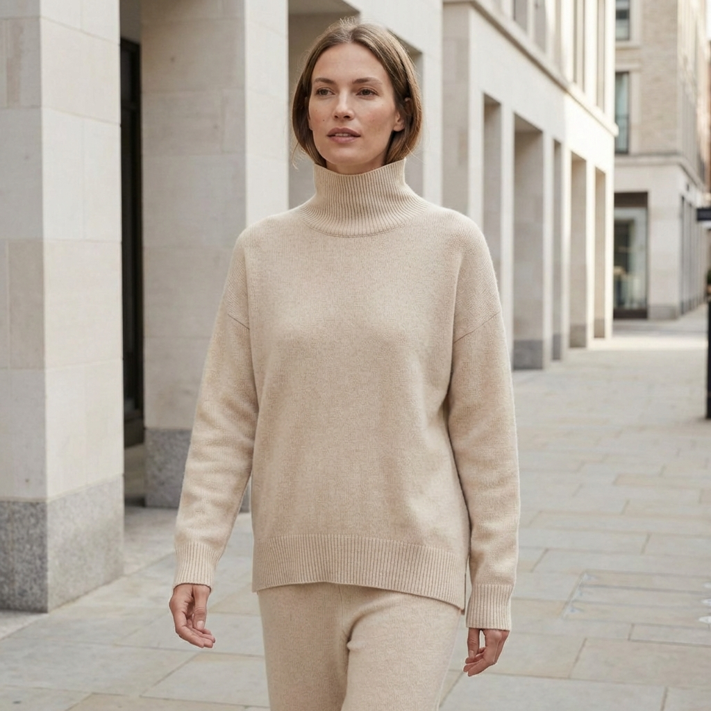 Women’s Cashmere Turtleneck Sweater – Premium Knitwear