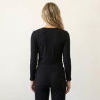 Women’s Ribbed Cotton Cardigan – V-Neck Button-Down