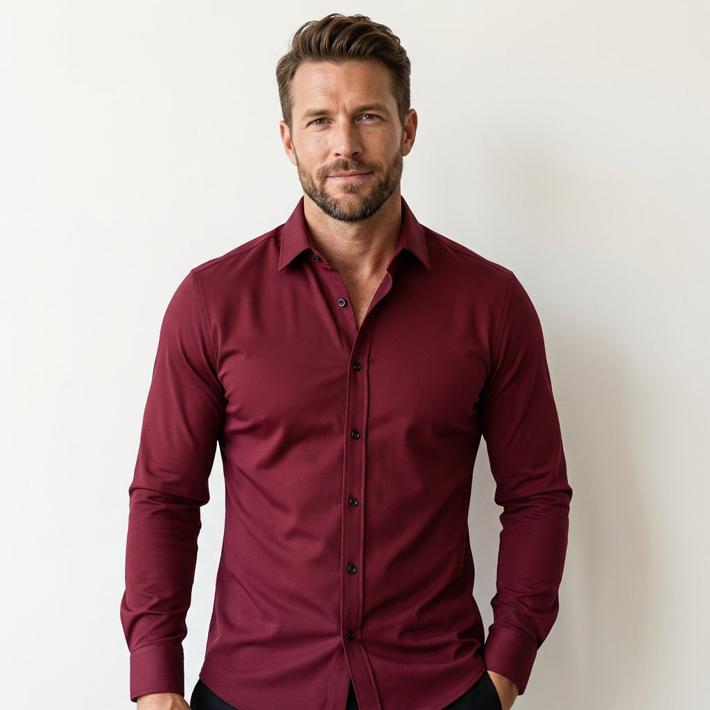 Wrinkle-Free Stretch Dress Shirt | No Iron Needed